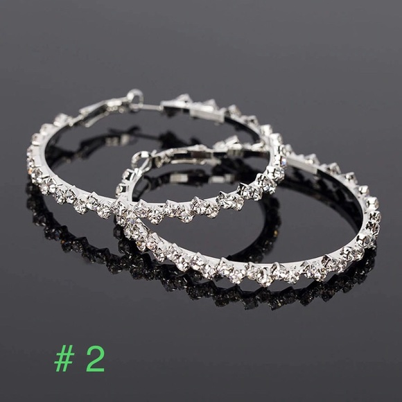 FINAL SALE ❗️ Sparkling Hoop Earrings - Picture 6 of 6